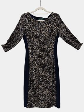 Lauren Ralph Lauren Animal  Print Cheetah Sheath Dress 10 Nwt